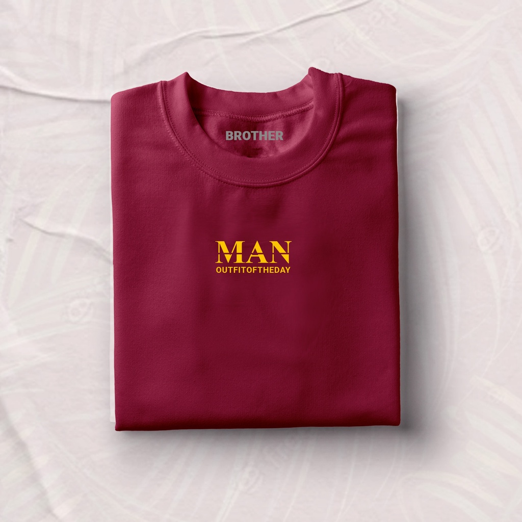 BROTHER STORE - Kaos Distro Pria - KAOS COWOK CEWEK - Kaos Kata Kata - Articel MAN Text KUNING Premium