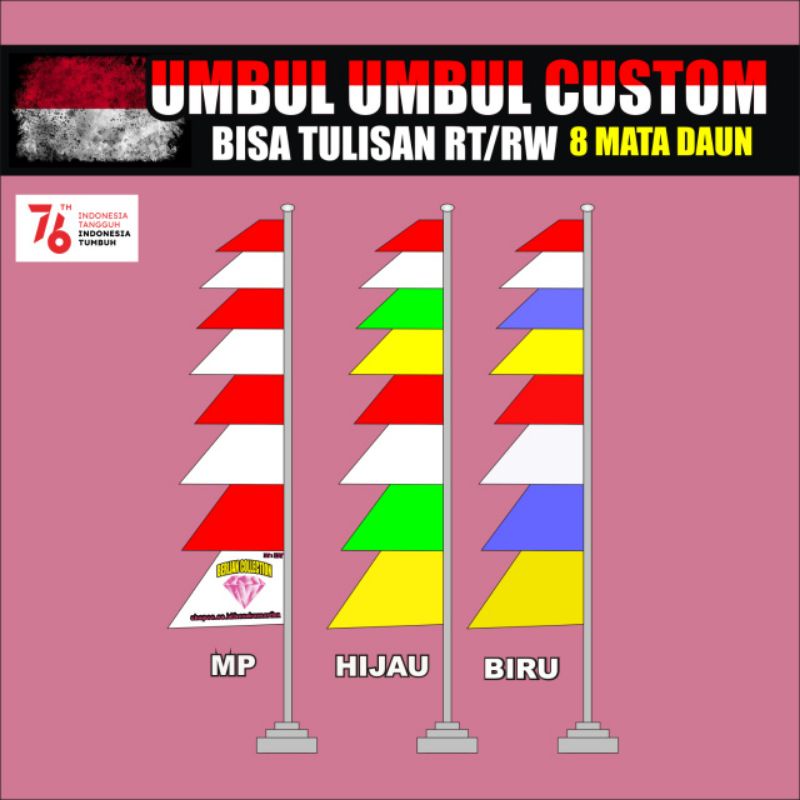 bendera umbul2 zig zag