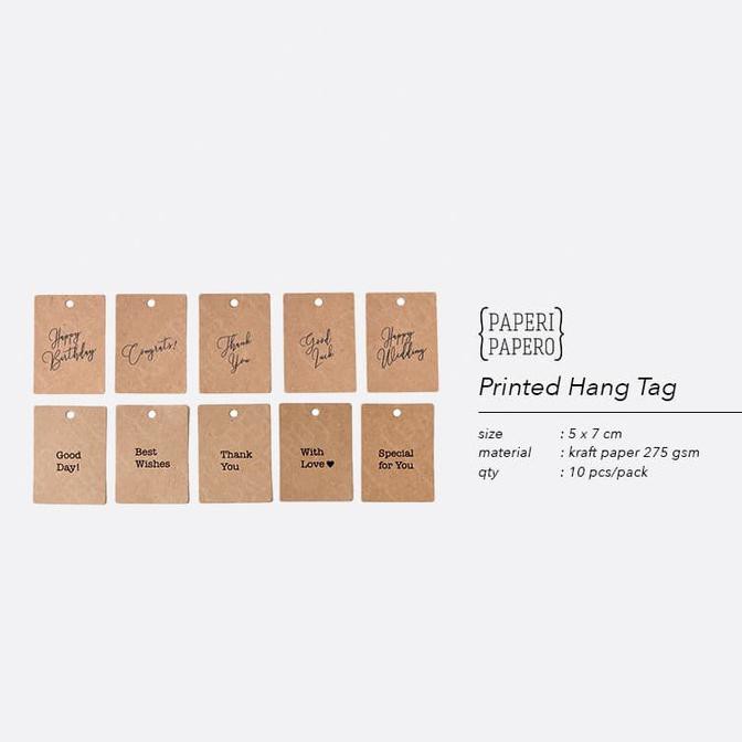 

Favorit] Printed Hangtag - Tag / Kartu / Label Cetak - Happy Birthday