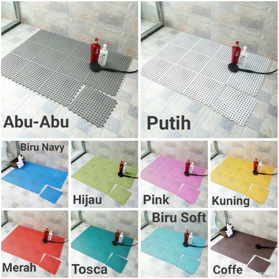 ☀ INDOLAND ☀ R301 Karpet Kamar Mandi Anti Licin - Alas Keset Lantai Kolam Renang Dapur Anti Slip