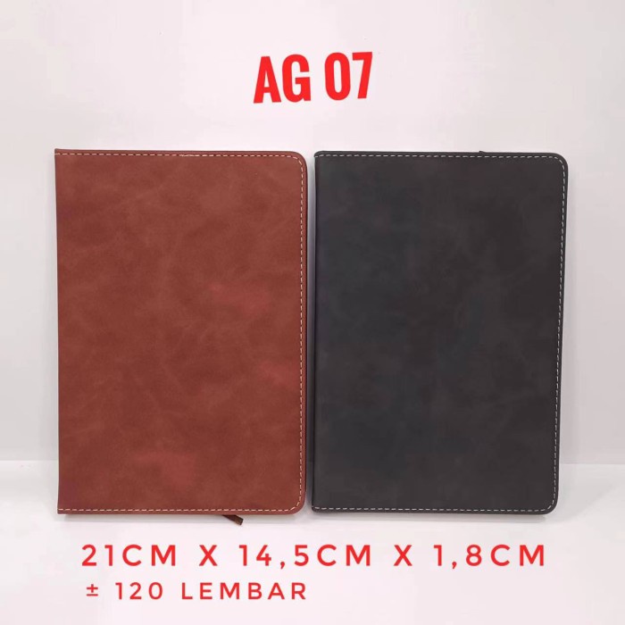 

Ag07 agenda kulit a5, note book, block note, agenda custom, buku tulis - Hitam