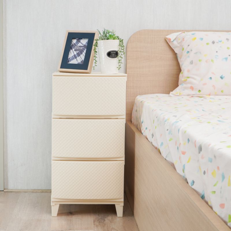 Krishome Laci Penyimpanan 3 Tingkat - Krem
