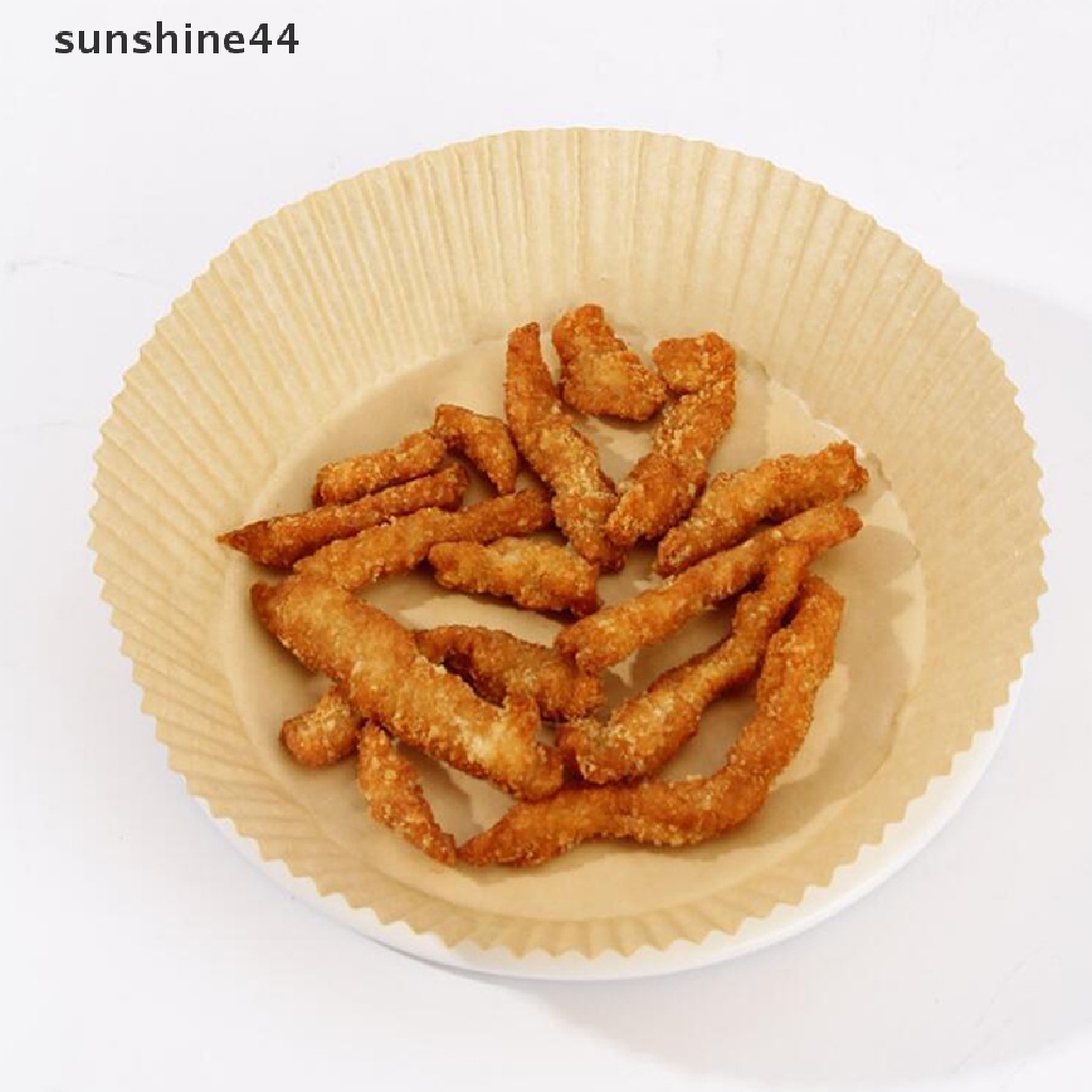 Sunshine 50pcs 16cm Kertas Alas Air Fryer Anti Lengket Sekali Pakai