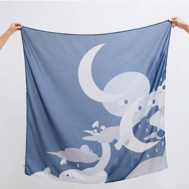 PL Lumiere Scarf Navy by Vanilla Hijab