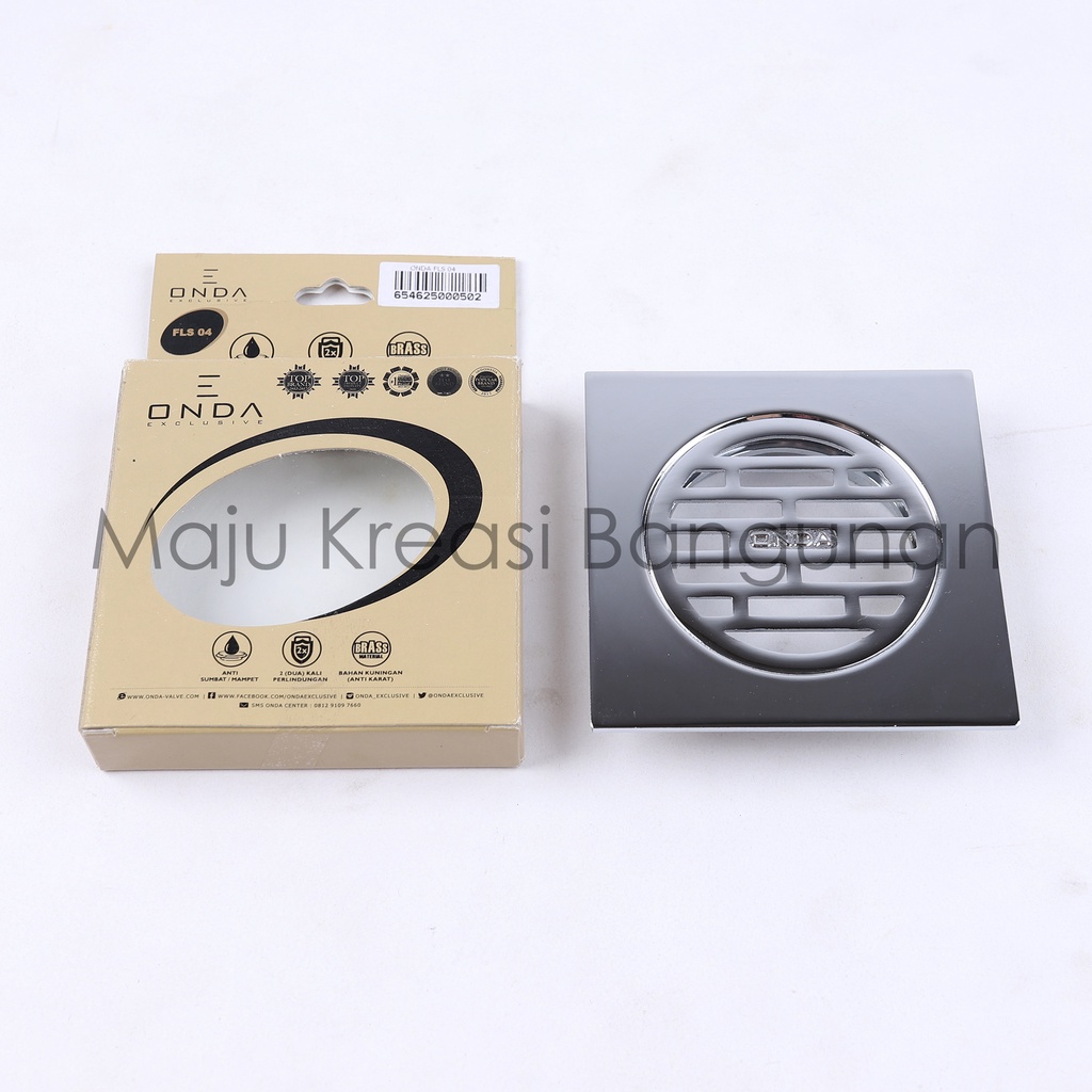 Saringan Got Kuningan ONDA FLS 04 Floor Drain Tebal Lantai WC Toilet Kamar Mandi 4 Inch FLS04