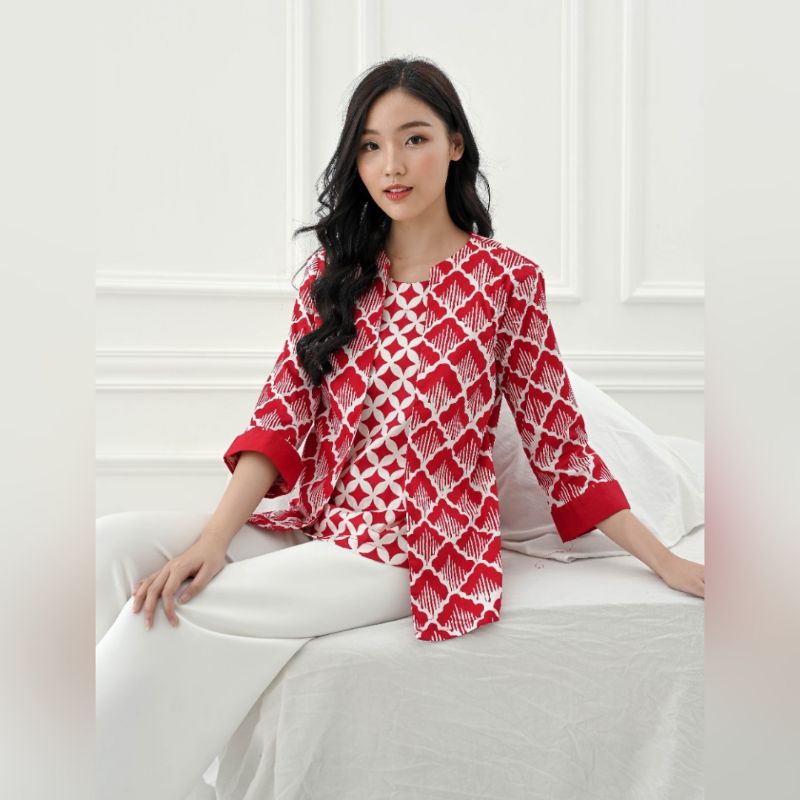 ATASAN BLAZER BATIK 242 AAS RED