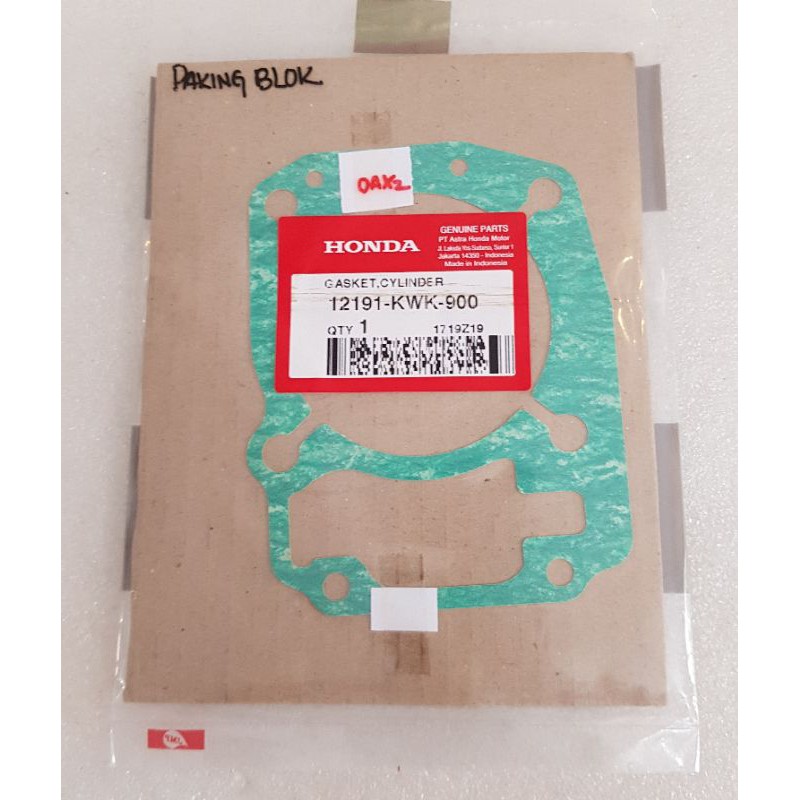 (CRF150) HONDA ORI - PAKING BLOK BLOCK/ GASKET CYLINDER 12191KWK900 VERZA