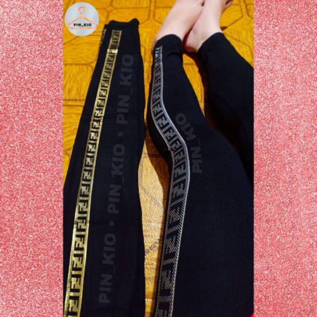 LEGGING CELANA FASHION IMPORT WANITA LIST METALIK WOMAN LEGGING CELANA FASHION IMPORT WANITA LIST METALIK WOMAN