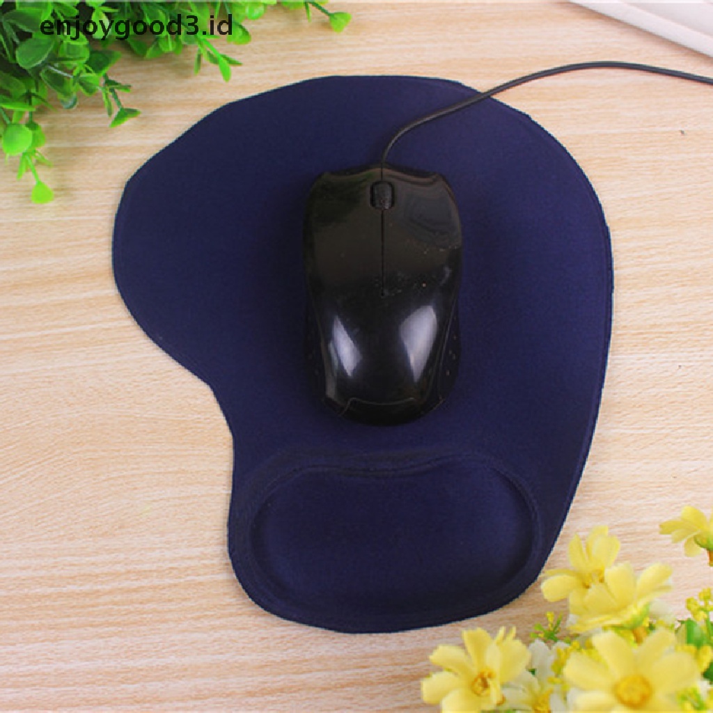 (Id) Mouse Pad Ergonomis Nyaman Anti Slip Dengan Bantalan Pergelangan Tangan Untuk Pc (Dd)