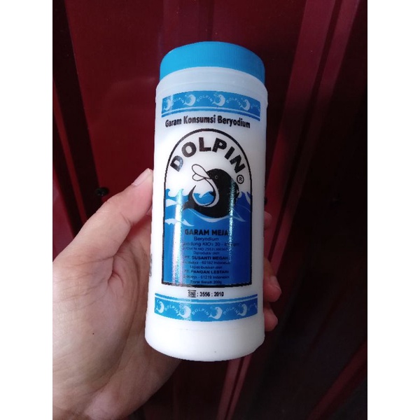 

Dolpin Garam Meja beryodium (Botol 200Gr)