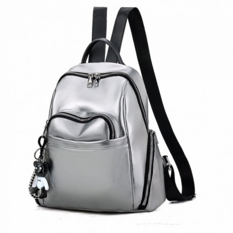 Tas import fashion Ransel silver