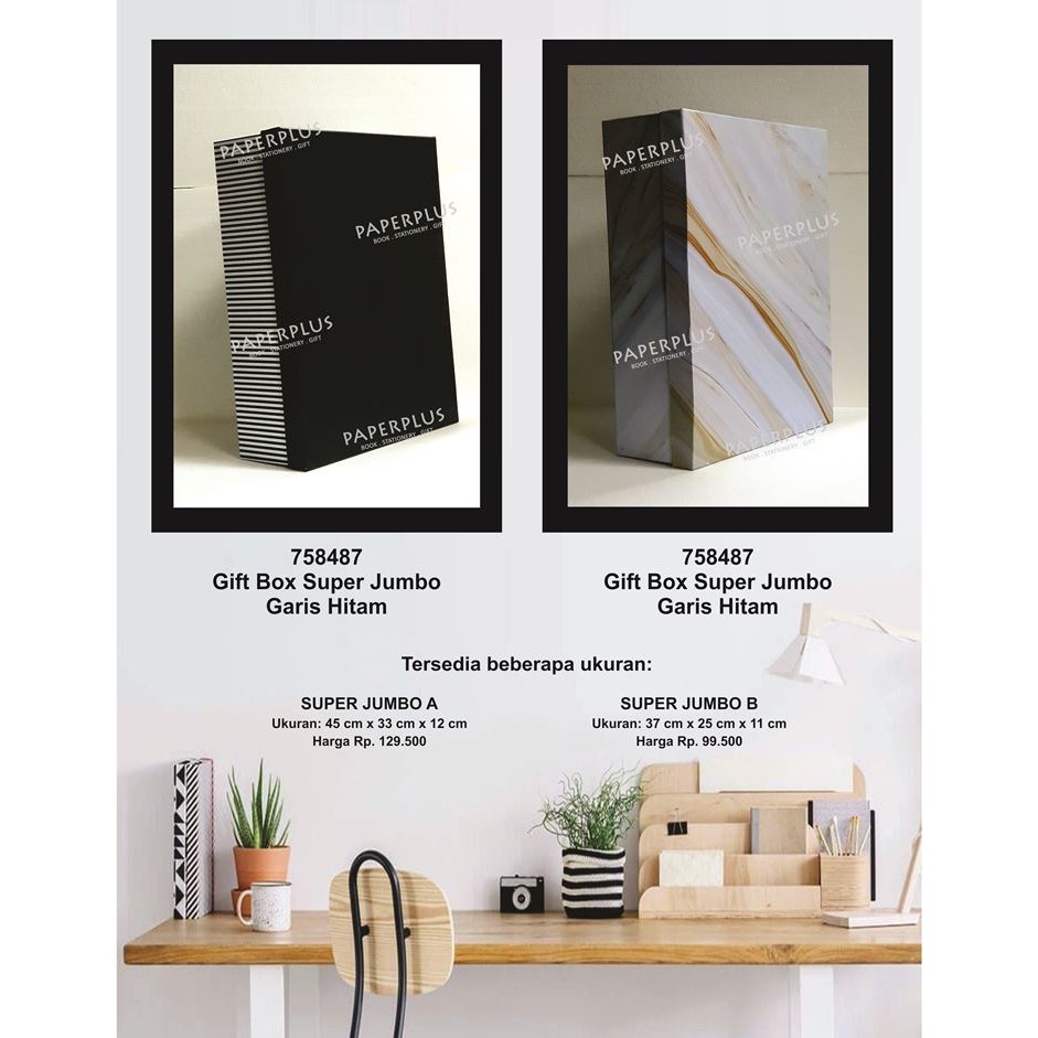 

Kotak kado/Kotak Hadiah/ Gift Box Super Jumbo A / Garis Hitam
