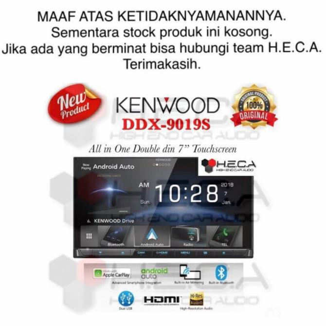 Kenwood Ddx-9019S Head Unit Double Din Tape Mobil Ddx9019S Audio 9019