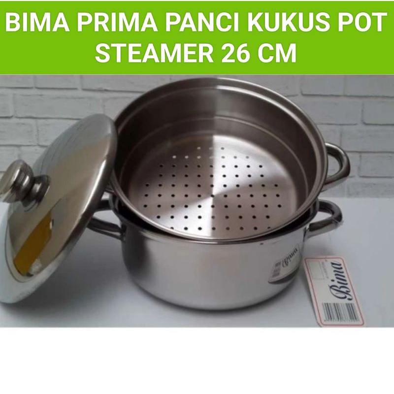 Jual BIMA PRIMA PANCI KUKUS 26 CM POT STEAMER STAINLESS STEEL 2 TINGKAT ...