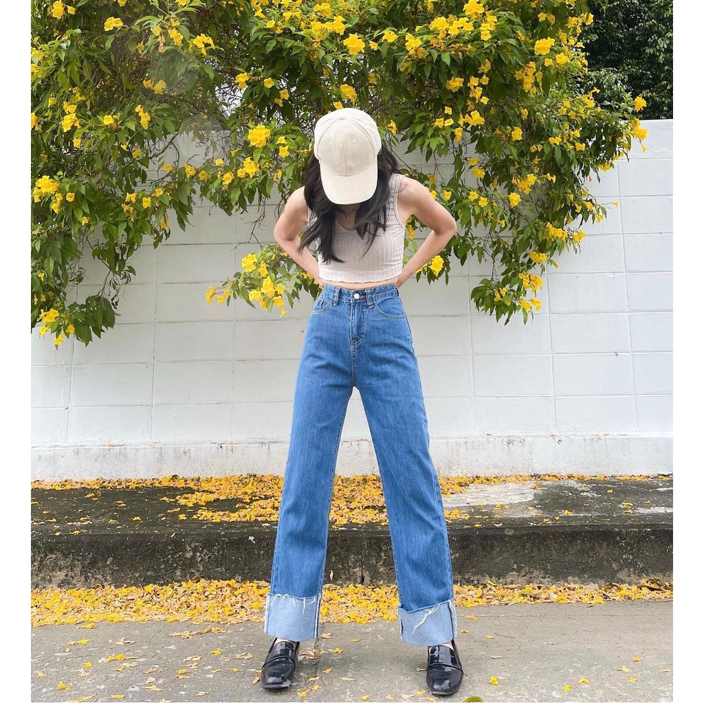 FWR - KINAN HIGHWAIST LOOSE JEANS ROLL UP