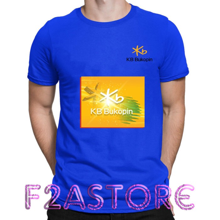 Kaos - Baju logo Baru Bank KB BUKOPIN Pria-Wanita F2Astore - 2