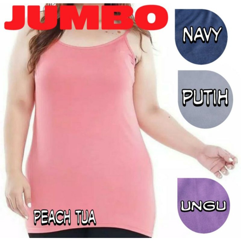 Big Size Tangtop/tank top Kaos dalam singlet Perempuan / Cewe Wanita JUMBO XXL & XXXL SIZE BESAR-2
