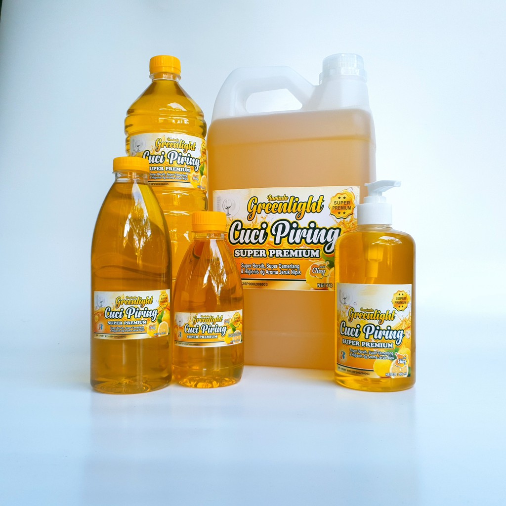 Sabun Cuci Piring GREENLIGHT 1500ml SUPER PREMIUM kental aroma JERUKNIPIS 1,5Liter