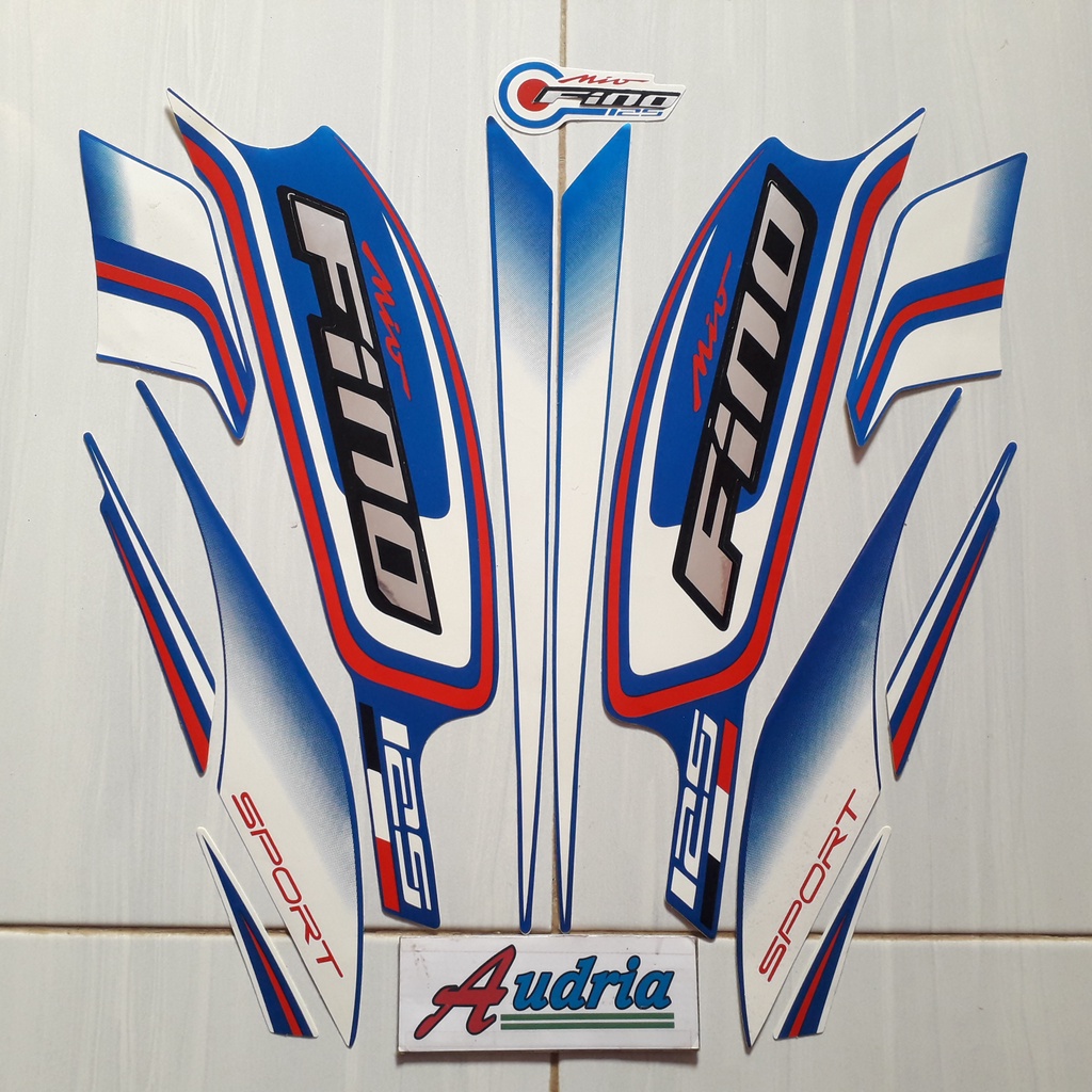Stiker Striping Motor Yamaha Fino Sporty 125 2016 Biru
