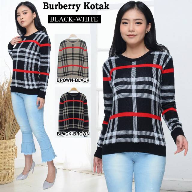 Sweater burberry rajut import