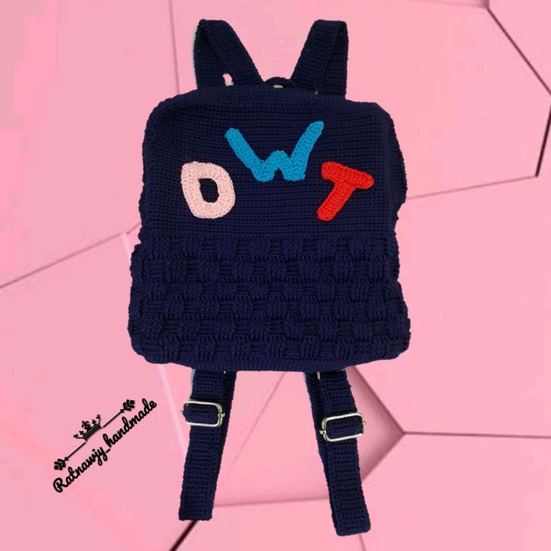 tas ransel custom rajut handmade (PO)