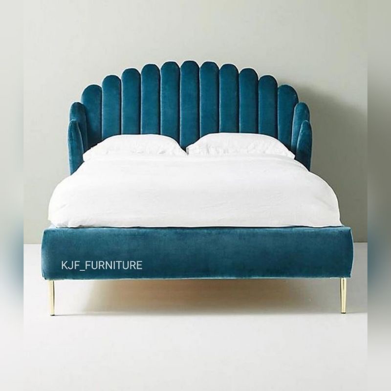 tempat tidur mewah konsep sandaran kipas kerang 180x200