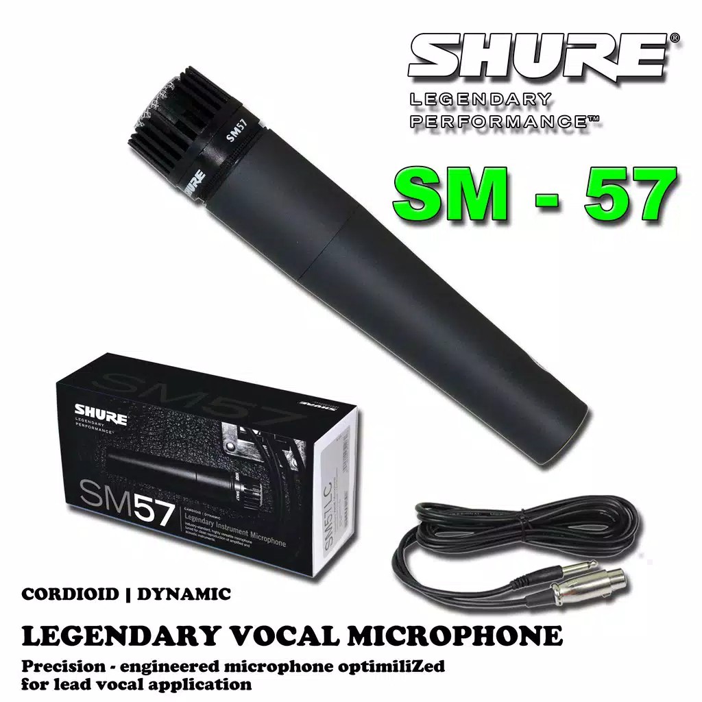 Mic microphone SHURE SM57 Cardioid/dynamic kualitas bagus