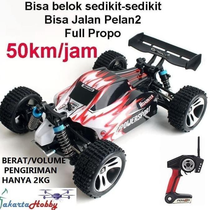 JakartaHobby RC Buggy Vortex A959 WL Toys 1:18 Scale 4WD 50km/jam - Biru AP103