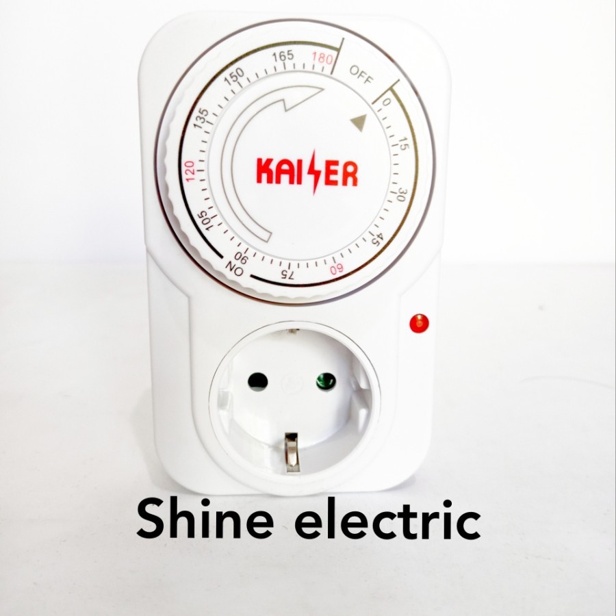 Timer Listrik 3 Jam 3jam Kaiser / Colokan Timer Analog / Stop Kontak stopkontak timer
