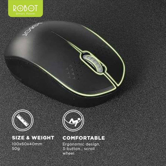 Robot M210 2.4G Wireless Optical USB Mouse