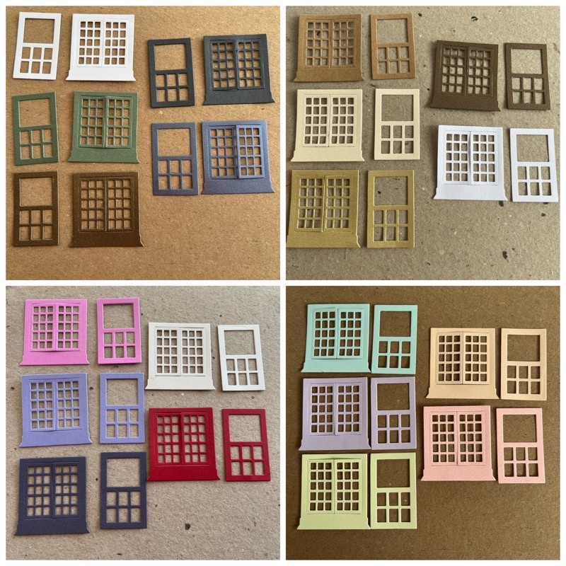 

1 set isi 10 die cut / cut die / dies cut / cut dies for scrapbook journal journaling bujo / jendela window set1