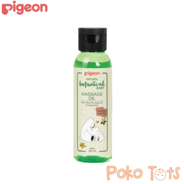 Pigeon Natural Botanical Baby Massage Oil 100ml Minyak Pijit Untuk Bayi &amp; Anak WHS