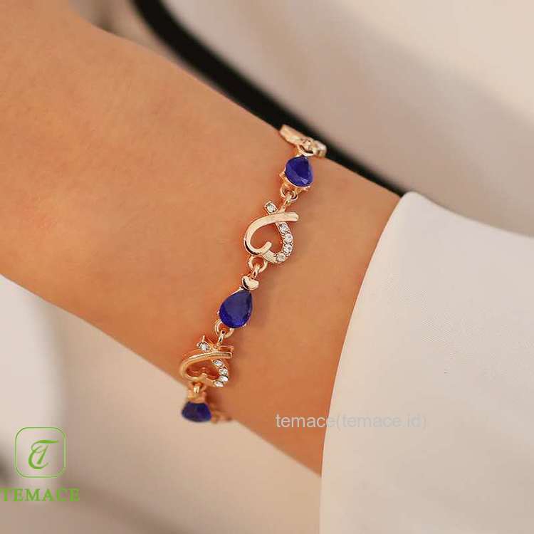 Gelang Titanium Korea Bintang Bola Kecil Polos Rosegold - BB517