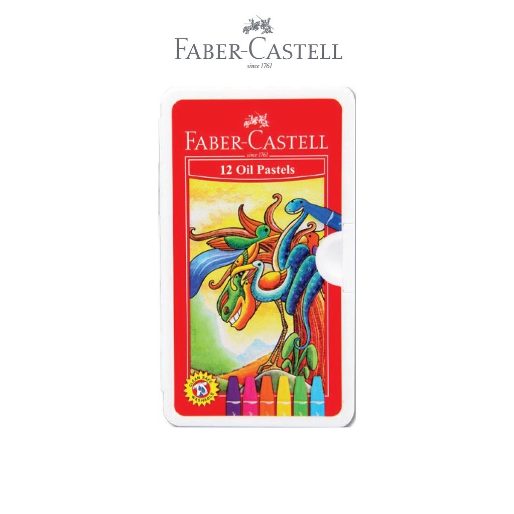 Crayon Faber Castell 12 Warna Hexagonal Oil Pastel Krayon Mewarnai Crayons Color Colour + Box