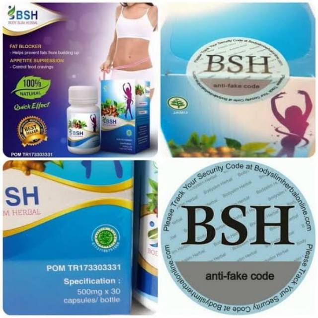 BODY SLIM HERBAL (BSH) ORIGINAL BPOM - MINUMAN PELANGSING BADAN