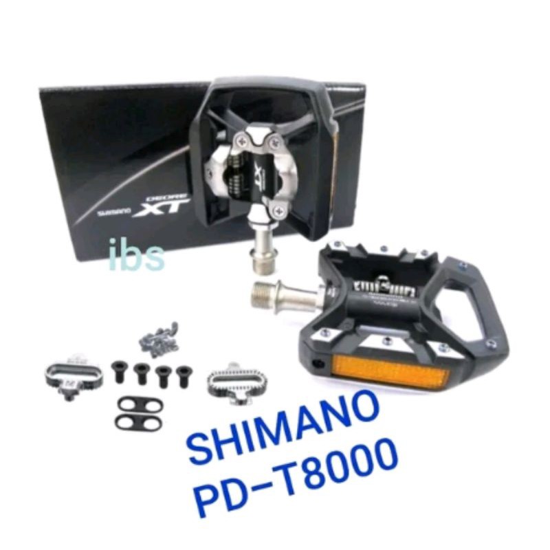 Pedal 2 in 1 Cleat Mtb Shimano PD-T8000 Deore XT . Clip Pedals flat  ... code 726663001