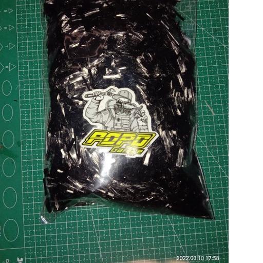 SERAT CARBON CHOPPED 12 K /CARBON FORGED  bahan buat bikin carbon venom /carbon kevlar karbon recah 