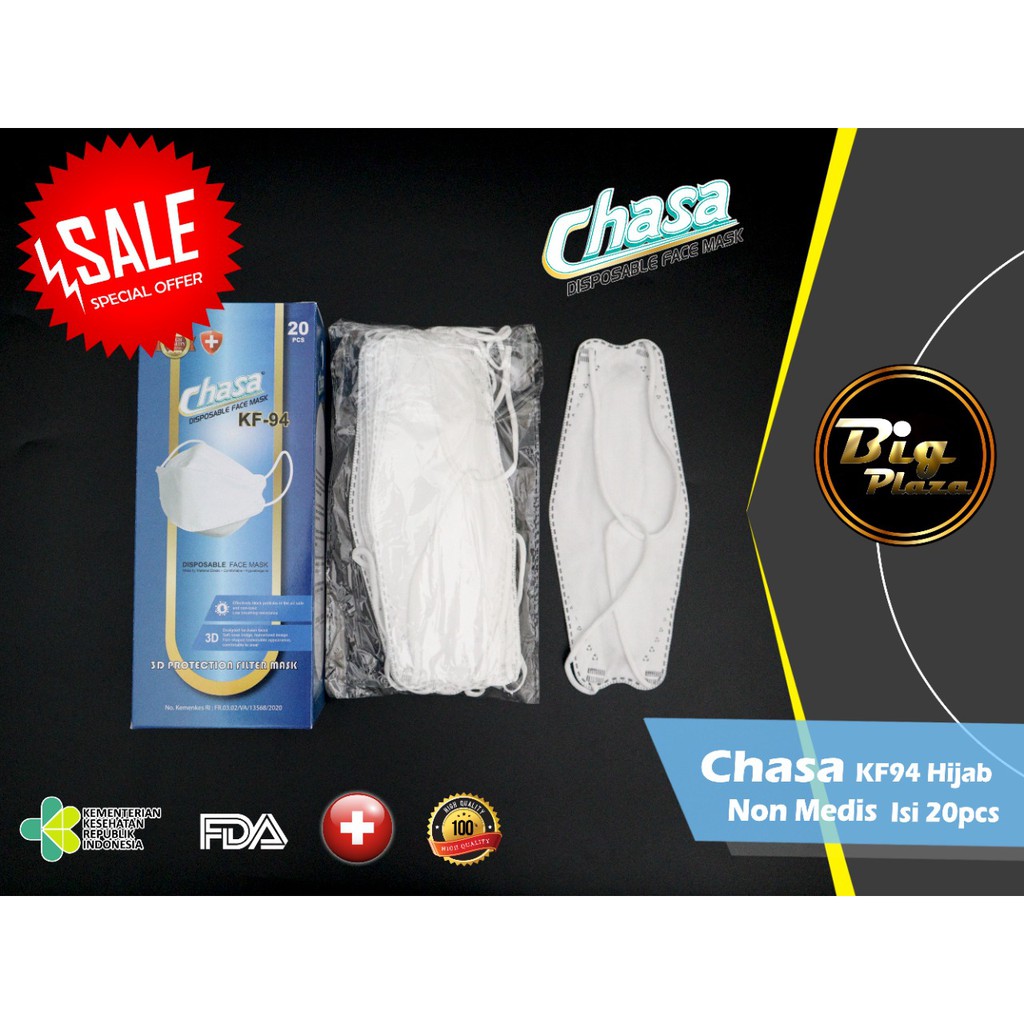 HIJAB KF94 CHASA 3D Evo Stereoscopic Fish Isi 20Pcs Chasa - Big Plaza