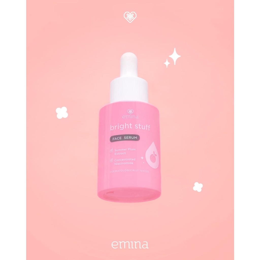 ✿ELYSABETHME✿ ˜”*°• emina •°*”˜. Emina Bright Stuff Face Serum 30ml mencerahkan dan memutihkan kulit tekstur ringan anti iritasi memperbaiki tekstur skin barrier