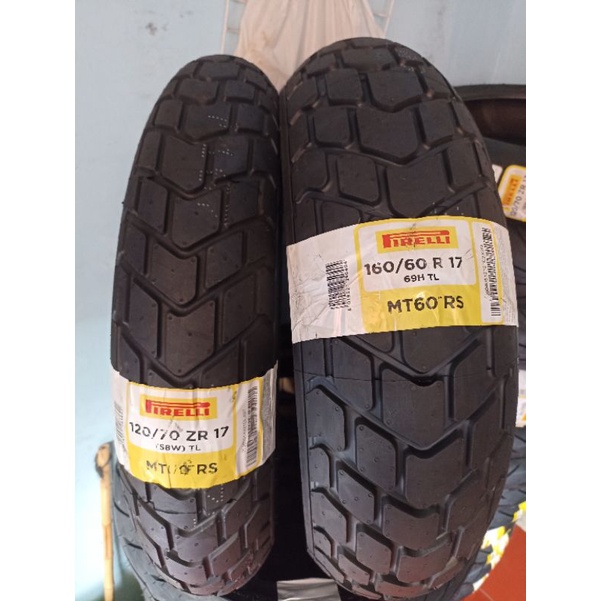 PAKET BAN PIRELLI MT60 RS size 120/70 R 17 & 160/60 R 17