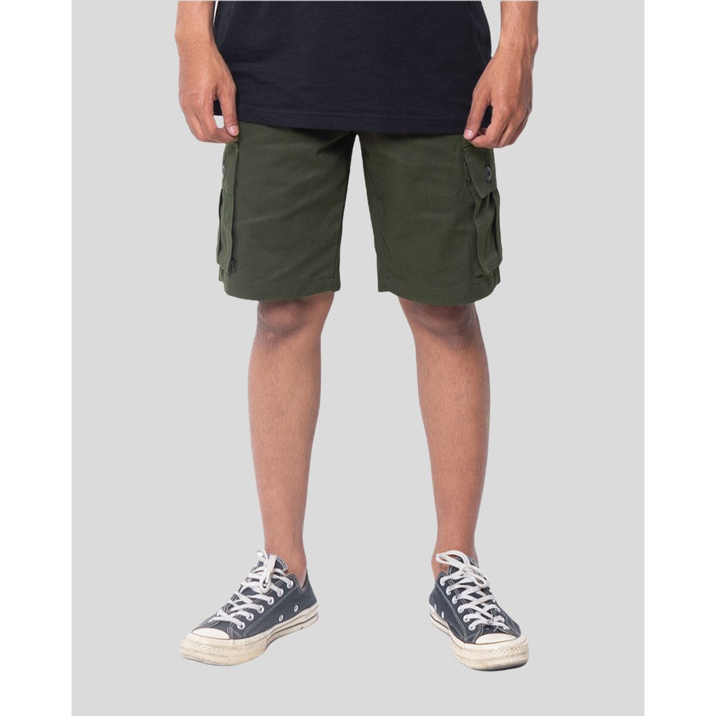 Relax Short Cargo Pants - Army Green