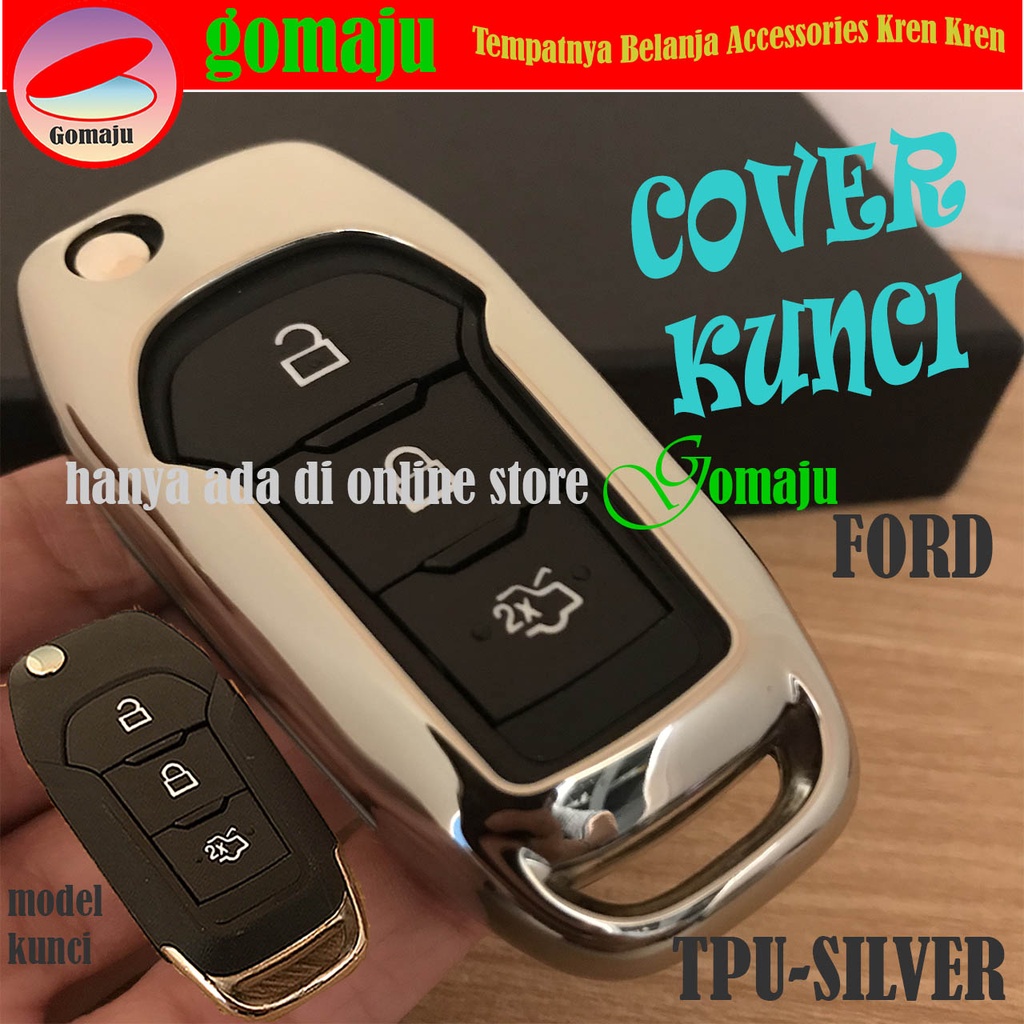 CASE SARUNG TPU KUNCI FORD ESCAPE KONDOM COVER KUNCI FORD ESCAPE-SILVER