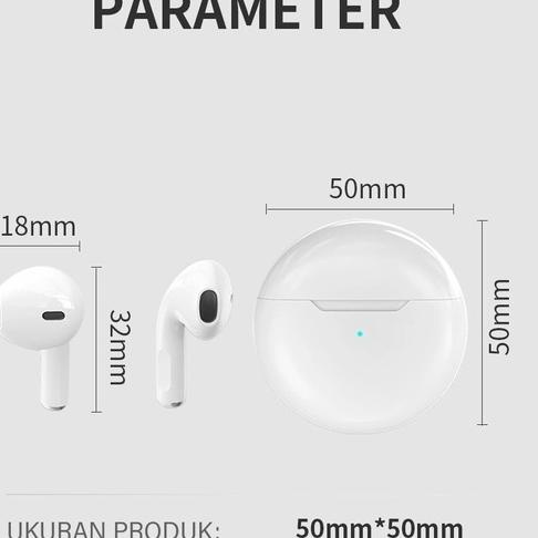 Harga TERMURAAH.. Headset TWS PRO 6 Headset  PRO 6 TWS Bluetooth TWS Headset Bluetooth Earphone Blue