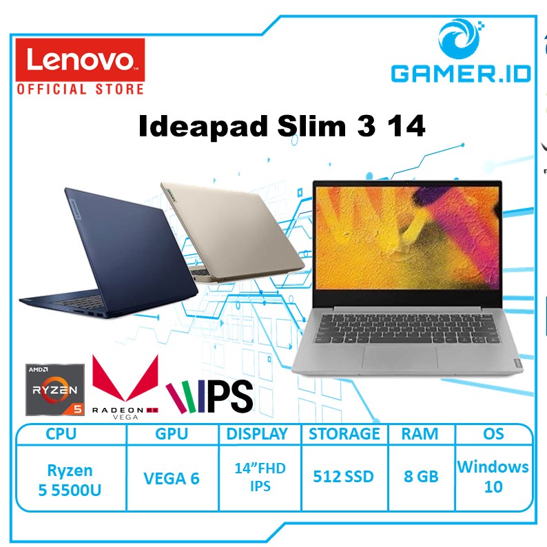 Lenovo ideapad slim 3 ryzen 5 5500u