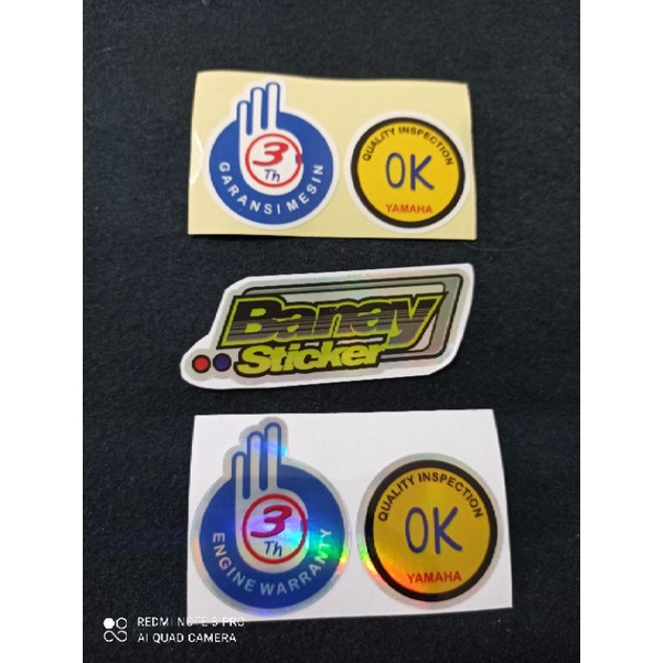 STICKER GARANSI OK YAMAHA