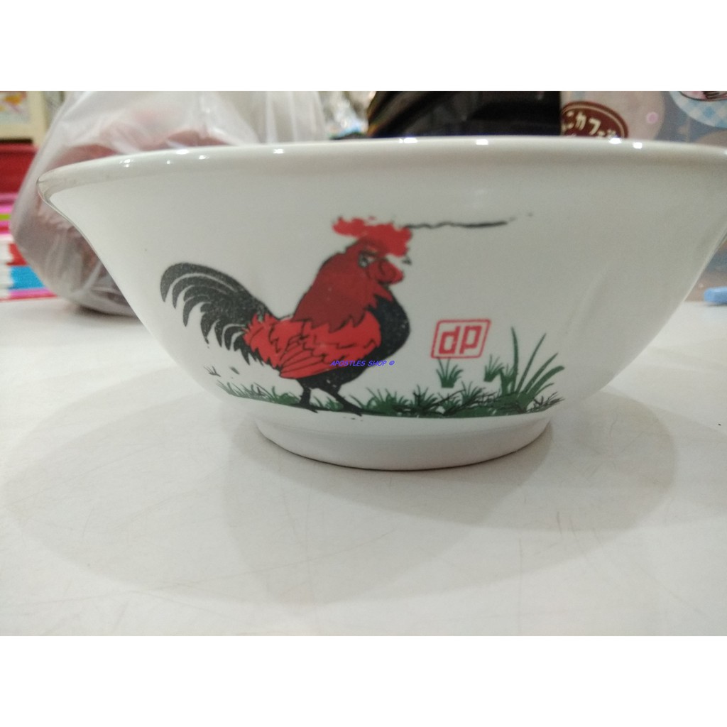 12Pcs Mangkok Ayam Jago Keramik / Mangkok Baso Miwon