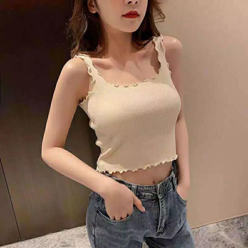 Korean Lettuce Crop Tank Top