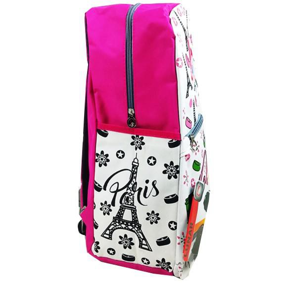 TERBARU!! TAS RANSEL ANAK SEKOLAH CEWE GRATIS COVER TAS HUJAN MOTIF PARIS