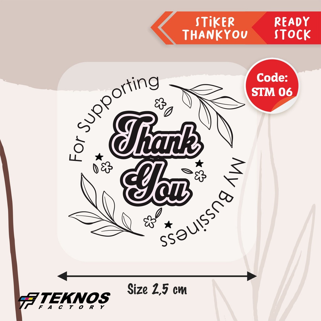 

STIKER LABEL THANK YOU VINYL TRANSPARAN STM 06 [30 PCS]