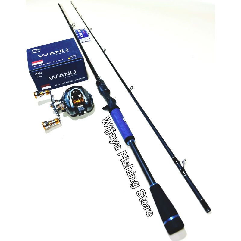 Set Joran BC Casting Duraking Gensis BCX 195  dan Reel Fugu Wanu DRAG 8 KG FREE SENAR PE